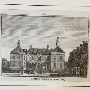 [Antique print] 't Huis Eeze bij Almen, 1743.