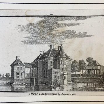 [Antique print] 't Huis Holthuizen bij Deventer, 1744.