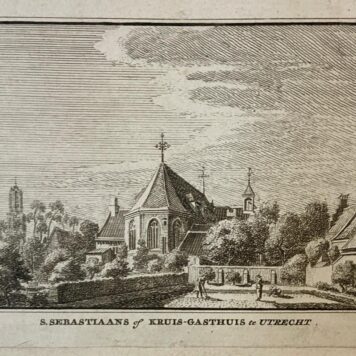 [Antique print] S. Sebastiaans of Kruis-Gasthuis te Utrecht.