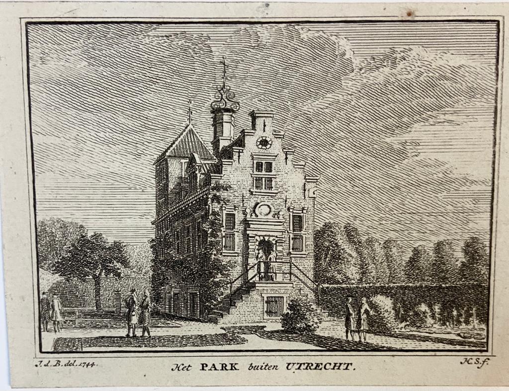 [Antique print] Het Park buiten Utrecht, ca 1744.