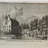 [Antique copperplate engraving/etching] De Ridder Hofstad Oudaan, bij Breukelen aan de Vegt.