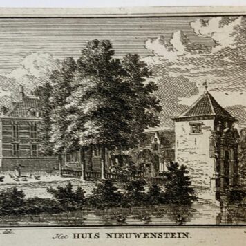 [Antique copperplate engraving/etching] Het Huis Nieuwenstein, 1745-1774.