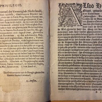 Sententie uyt-ghesproocken ende ghepronuncieert over Hugo de Groot, ghewesen pensionaris der stadt Rotterdam, den 18-5-1619. 's-Gravenhage, H. Jacobsz, 1619.