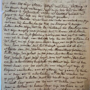 [Manuscript, Bentheim, Steinfort, Van Brauwsburg] Brief van N.N. aan N.N., zonder jaar en zonder plaats, manuscript, 4°, 2 p.