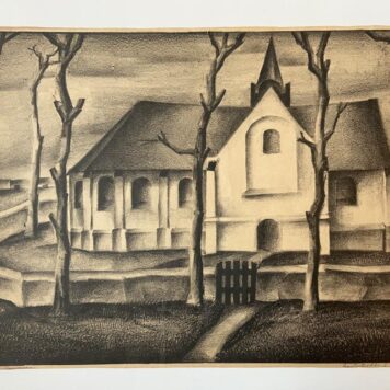 [Lithography/litografie] "Kerkje in St. Pancras", 1927.