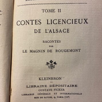 Le Magnin de Rougemont, Contes Licencieux de l’Alsace,