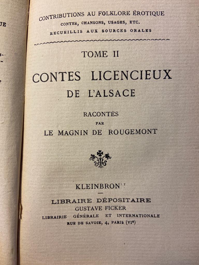 Le Magnin de Rougemont, Contes Licencieux de l’Alsace,