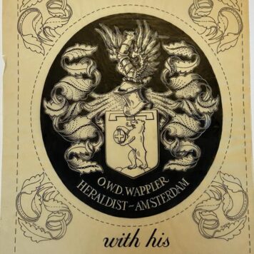WAPPLER, HERALDIEK Wapentekeningen door O.W.D. Wappler, ca. 1950-1975 getekend op dun papier, ca. 30x30 cm per blad.
