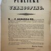 MARSSUM, GEERTSMA--- Aanplakbiljet Leeuwarden 1857 betr. verkoop huis met koeienstal onder Marssum aan de weg Leeuwarden-Marssum, in gebruik bij H.H. Geertsma. 1 blad, plano, gedrukt.