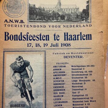 [ANWB toeristenbond voor Nederland] Officieel Programma Bondsfeesten te Haarlem 17, 18, 19 juli 1908, J.A. Boom, Haarlem 1908,