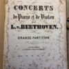 Concerts de Piano et de Violin par L. v. Beethoven. Grande Partition. Peters, Leipzig & Berlin. ca. 1920. Hardcover. Spine a bit damaged, foxed.