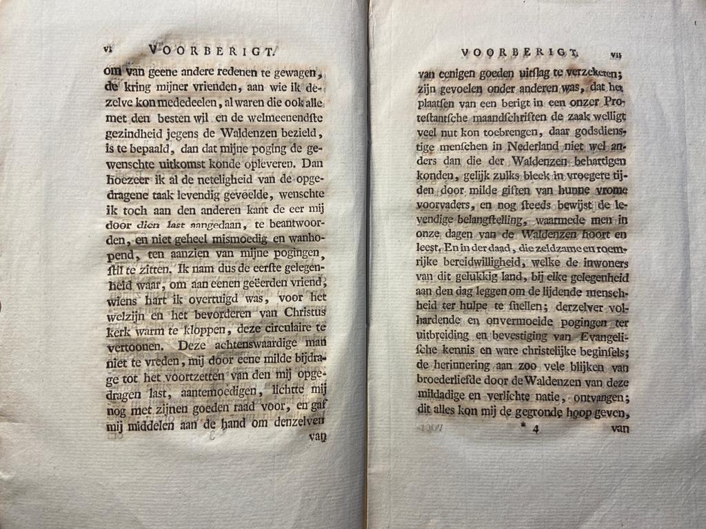 Korte schets van de geschiedenis der Waldenzen in de valeyen van Piemont. Haarlem 1824, 34 p.