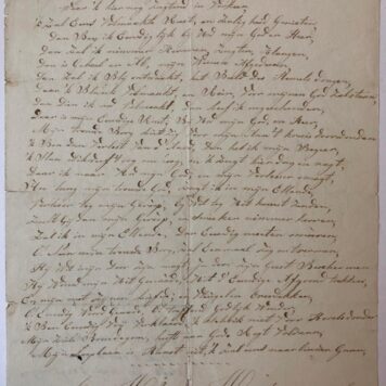 HEYNIS Gedicht in handschrift, ondertekend Anna Hendrika Heynis, 19e eeuws, 1 p.