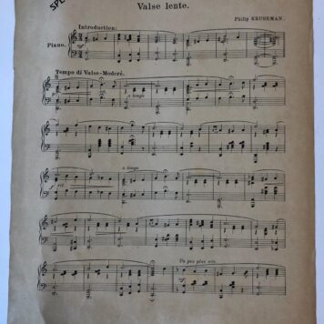 [Sheet music] HEERIS, VON SAHER, KRUSEMAN Muziekstuk “L’amour nous grise” door J. Philip Kruseman, “a madame Jeanne Heeris-von Saher”, ‘s-Gravenhage z.j. (begin 20e eeuw), 4 p., gedrukt.