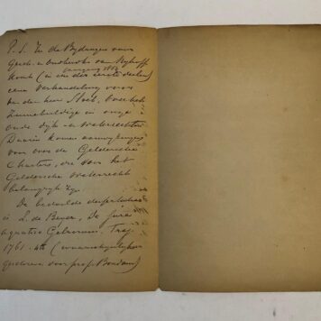 RIEMSDIJK, VAN; GELDERS WATERRECHT Brief van Th. van Riemsdijk aan “Amice”, dd Arnhem 1878, 2 p., 8º, manuscript.