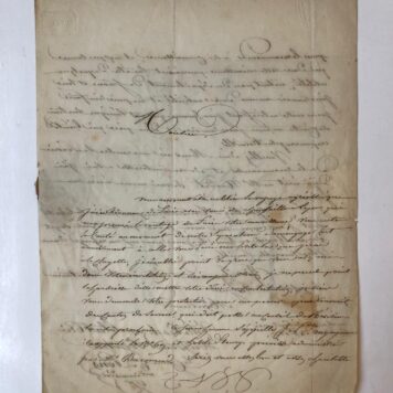 FRANKRIJK, DE PONS, LACROIX Brief van de Comte de Pons, d.d. Chateau de Soyet (?) 1839 aan Augustin Lacroix de Saint Vincent (1803-1875), maire van La Clayette (Saône et Loire), deputé de Saone et Loire. Manuscript, 3 p., 4º, met afdruk lakcachet De Pons.