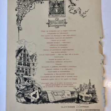 HOOFT Gedrukt programma `Vieringhe van het CCCste verjaeren des gheboortedaghs van den heere Hooft, te Amsterdam'. 1881. 4(: 4 p.