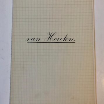 HOUTEN, VAN Dossier betreffende de familie Van Houten, afkomstig van de genealoog W.A. van Rijn, eerste helft 20ste eeuw. 12 stukken.