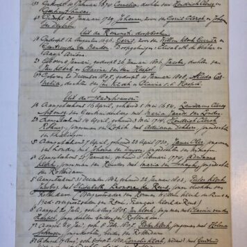 KLERK DE REUS, VAN GROENEVELD `Geslachtsregister van Cornelis Hillebrands en Govert Leendertz van Groeneveld', grote tabel met afstammelingen, waaronder de families De Reus en Klerk de Reus, opgesteld eind 19de eeuw door de heer Klerk de Reus te 's-Gravenhage, met vijf losse bijlagen.