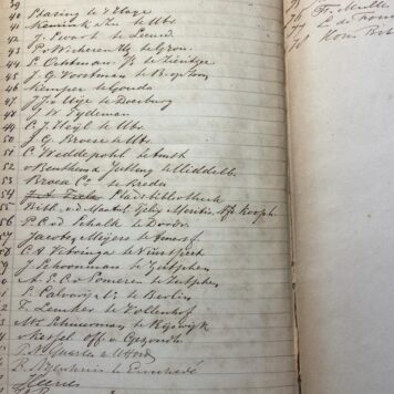 Catalogus eener belangrijke en uitgezochte verzameling Boeken over alle vakken van wetenschap (...) Meerendeels nagelaten door J. Quarles van Ufford en H.G. Quarles van Ufford, Den Haag 1856, 76 pp. With handwritten list of buyers.