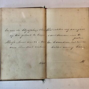 [Manuscript BEUKENKAMP, VAN MARKEN, ROEM, ALKMAAR] Iets over het huwelijk. Opgedragen aan den heer C.A. Beukenkamp en mejuffrouw F. van Marken, Alkmaar, 20 oktober 1844. 16(: [60] p. Fraai gebonden in linnen stempelband met `Alkmaar 20 october 1844' en `J. Roem'.