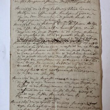 [Manuscript etc. CREMER] Dossier betreffende de Gelderse familie Cremer (Mercator), 17de-19de eeuw, ca. 50 stukken.
