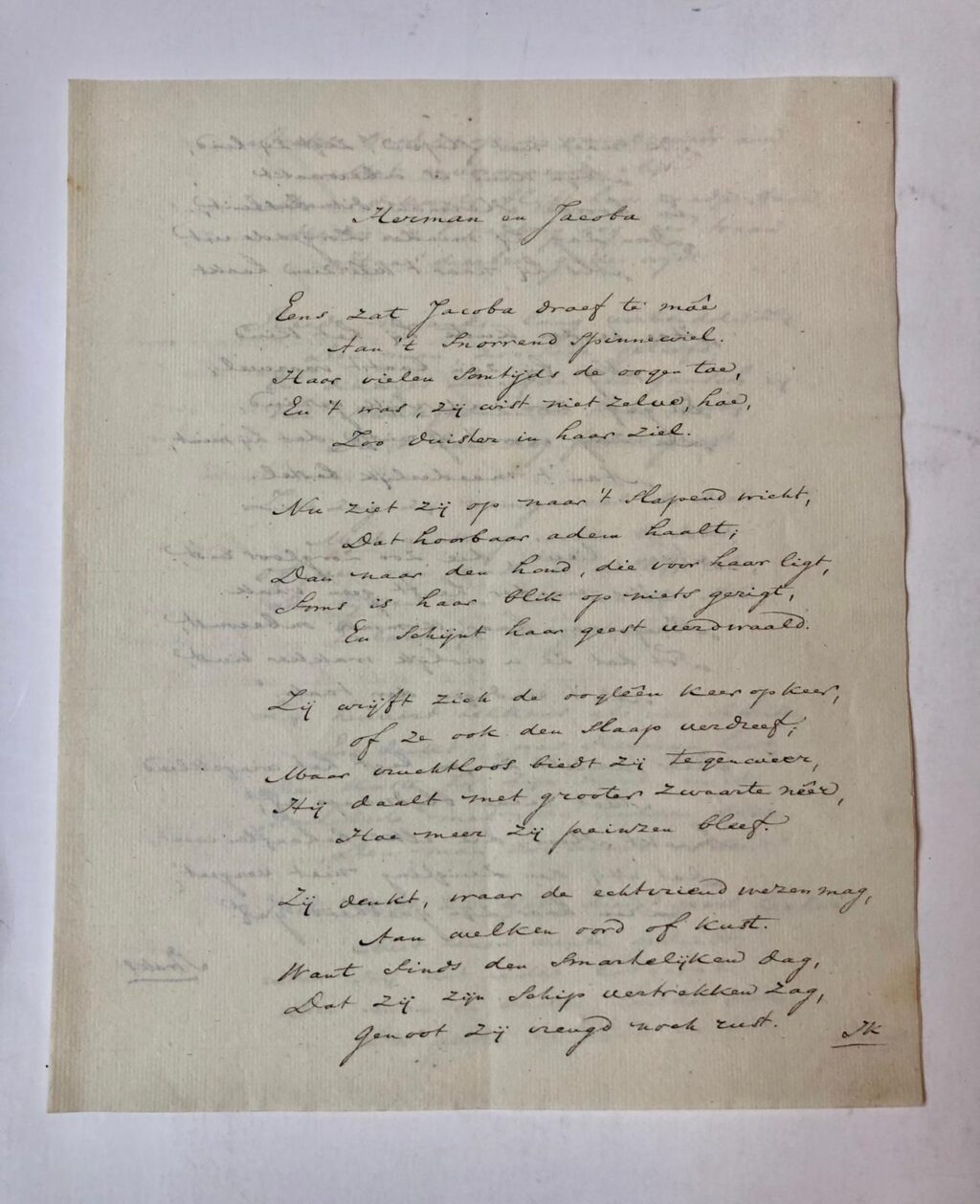 [Manuscript DUSSEAU] Tien gedichten door Pieter Johannes Valentinus Dusseau, 1833-1837, in handschrift van de dichter. 4(: ca. 20 p.