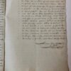 Manuscript ELINK STERK, GENOOTSCHAP DEUGD EN KUNDE, AMSTERDAM] Voordracht (voor het Genootschap tot Beoefening van Deugd en Kunde te Amsterdam) door A. Elink Sterk, `Over den invloed eener ernstigen of vrolijken gemoedsgesteldheid op de beoefening van deugd en kunde'. Getekend: Amsterdam 17 Slagtmaand 1810. 4(: 9 p. Met een voorstel door dezelfde als commissaris van dit genootschap voor een nieuwe financiële structuur voor `deze waardige maatschappij', Amsterdam 6 april 1811, 16de jaar, 4(: 4 p.