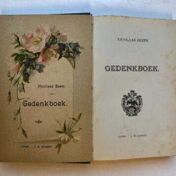 GRENFELL, VAN BRAAM Gedenkboek door Nicolaas Beets, Leiden z.j., gedrukt, met aantekeningen en opdracht van S. van Braam-Grenfell. 1897.