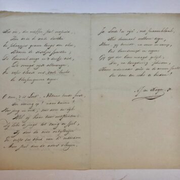 [Manuscript HAGEN, TEN; GORINCHEM] Enkele eigenhandig geschreven verzen door A.J. ten Hagen, 1829-1834. 17 p.