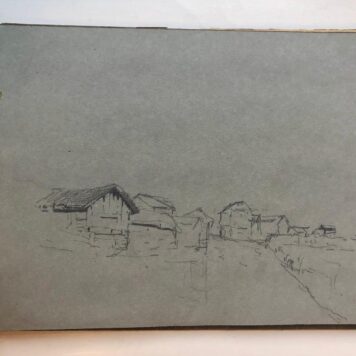 [Sketchbook, HERLIN, SCHETSBOEK] Schetsboek met potloodtekeningen, hoogstwaarschijnlijk van de hand van Auguste Joseph Herlin (1815-1900). Oblong, 1 deel.