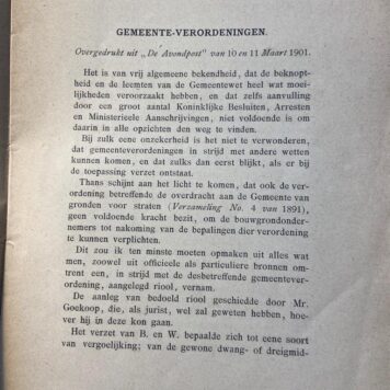 Het Park Zorgvliet, overdrukken van de artikelen betreffende dit park verschenen in De Avondpost, Uitgave van de naamlooze vennootschap De Avondpost, 1902, 78 pp.