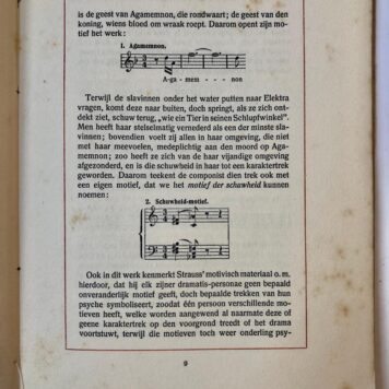 [Music The Hague] Elektra. Tragodie in einem aufzuge von Hugo von Hofmannsthal, musik von R. Strauss, Richard Strauss-feest te 's-Gravenhage 1911, 30 pag. Geillustreerd, bandontwerp Antoon Molkenboer.