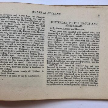 [Travel book The Netherlands] Walks in Holland, cycling, boating, by rail, and on foot. Londen: [Great Eastern Railway Company], [1889],64 pp. Illustrated.