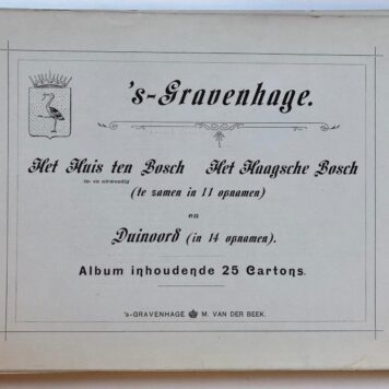 GRAVENHAGE, DUINOORD--- Duinoord te 's-Gravenhage, 14 foto's op karton van deze Haagse wijk, uitg. M. v.d. Beek te 's-gravenhage, 19x26 cm., ca. 1900.