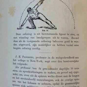 [Sports, gym] De borstverwijder. Een werktuig voor kamer-gymnastiek, ter versterking der spieren, der longen, enz. met eene inleiding over heil-gymnastiek (...) van Dr. R. Weil, Rotterdam [1883] 47 pp. Illustrated. bs on january 19, 1870, revised in 1872, London 1873, 22 pp. Illustrated.
