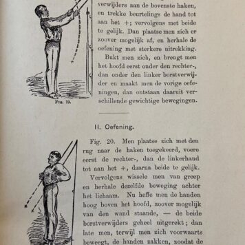 [Sports, gym] De borstverwijder. Een werktuig voor kamer-gymnastiek, ter versterking der spieren, der longen, enz. met eene inleiding over heil-gymnastiek (...) van Dr. R. Weil, Rotterdam [1883] 47 pp. Illustrated. bs on january 19, 1870, revised in 1872, London 1873, 22 pp. Illustrated.