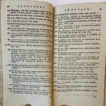 [Auction Catalogue Books 1831] Veilingcatalogus boeken, voor het grooste gedeelte nagelaten door deken Mr. G. Dedel, in leven archivaris der Domeinen te Utrecht, Utrecht 1831, 80+8 pag.