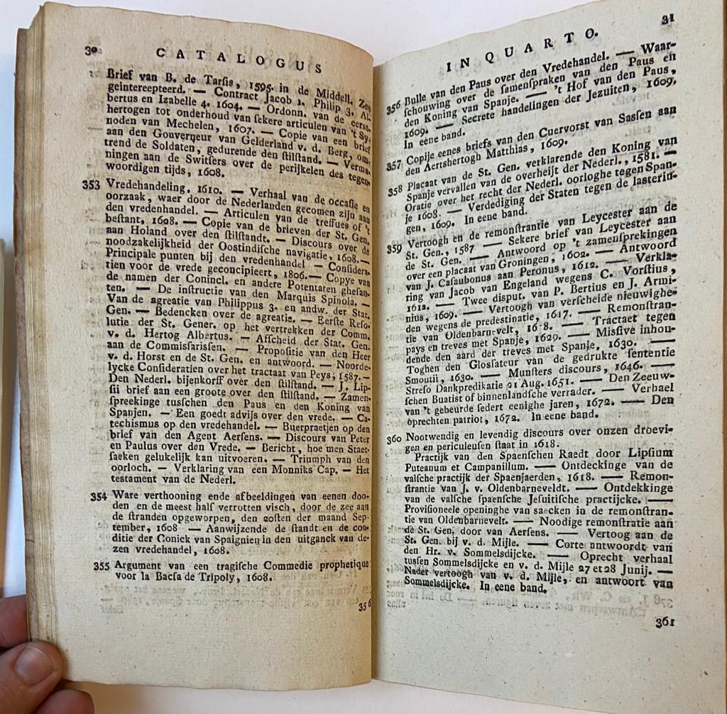 [Auction Catalogue Books 1831] Veilingcatalogus boeken, voor het grooste gedeelte nagelaten door deken Mr. G. Dedel, in leven archivaris der Domeinen te Utrecht, Utrecht 1831, 80+8 pag.