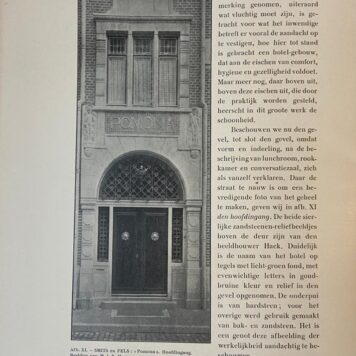 [Extract 1913, Hotel Pomona The Hague] Het hotel en restaurant Pomona te 's-Gravenhage, Extract Onze Kunst 1913, pp 48-59, Illustrated.