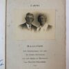 [Dinner, Menu, Gastronomy] SANTE, VAN; CRAMER Menu's voor diners ter gelegenheid van het 25- en 50-jarig huwelijk van J.W. van Sante Jr. en E.F. van Sante-Cramer, juni 1938 en juni 1963. 8 p. met foto en handtekeningen van aanzittenden.