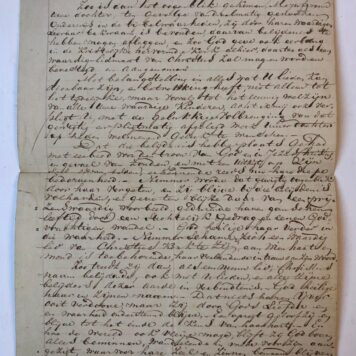 [MANUSCRIPT TEYLINGEN, VAN; HOORN] Brief van C.J. van Teylingen, Hoorn 12 maart 1835, met felicitaties aan de ouders van een meisje dat belijdenis deed. Folio, 1 p.