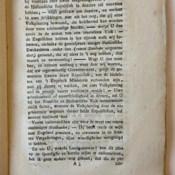 [Batavian Republic/Bataafse Republiek] Verzameling van authentieke en andere stukken betreffende de zaak tusschen Johannes Henricus Redelinghuijs aan de eene en Pieter Paulus en Reindert Leendert Bouwens aan de andere zijde. Amsterdam, P.E. Briet, 1796.