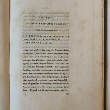 Het Genootschap tot verdediging van de Christelijke godsdienst geschiedkundig geschetst. Feestrede 50 jarig bestaan, 's-Gravenhage, Thierry en Mensing, 1836, 10+184 pag. Geïllustreerd met litho. Op omslag: Het Haagsche genootschap geschiedkundig geschetst.