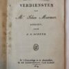 [Poem 1819] De letterkundige verdiensten van Mr. Johan Meerman, lofdicht door A.C. Schenk. 's-Gravenhage en Amsterdam, Gebr. van Cleeff, 1819. 8º: 29 p.