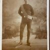 [Photo] Fotoportret van Jaap Eden, Dutch Athlete, Skater, winning the Worldcup at age 19 in 1893. 16x10 cm, on the back: Jaap Eden, amatuer en wereldkampioen januari 1893.