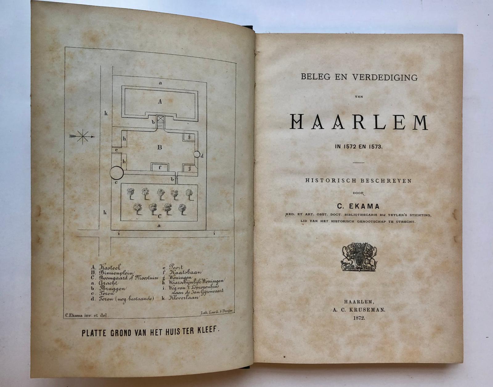 Beleg en verdediging van Haarlem in 1572 en 1573, historisch beschreven, 2e ed., Haarlem, 1876.