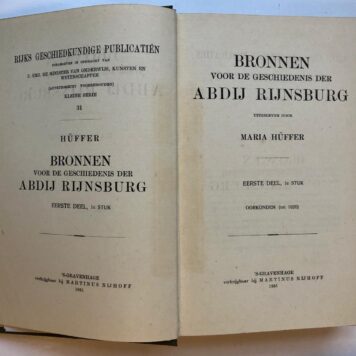 2 Volumes: Bronnen voor de geschiedenis der Abdij Rijnsburg. Volume 1 & 2, 's-Gravenhage Martinus Nijhoff 1951.