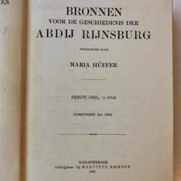 2 Volumes: Bronnen voor de geschiedenis der Abdij Rijnsburg. Volume 1 & 2, 's-Gravenhage Martinus Nijhoff 1951.