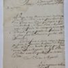 [Manuscript, Letter, Sommelier POLMAN 1806] Request van J.M(?) Polman, d.d. Gravenhage 27-6-1806, aan Lodewijk Napoleon, waarin hij zijn diensten aanbiedt als sommelier. Manuscript, folio, 1 pag.